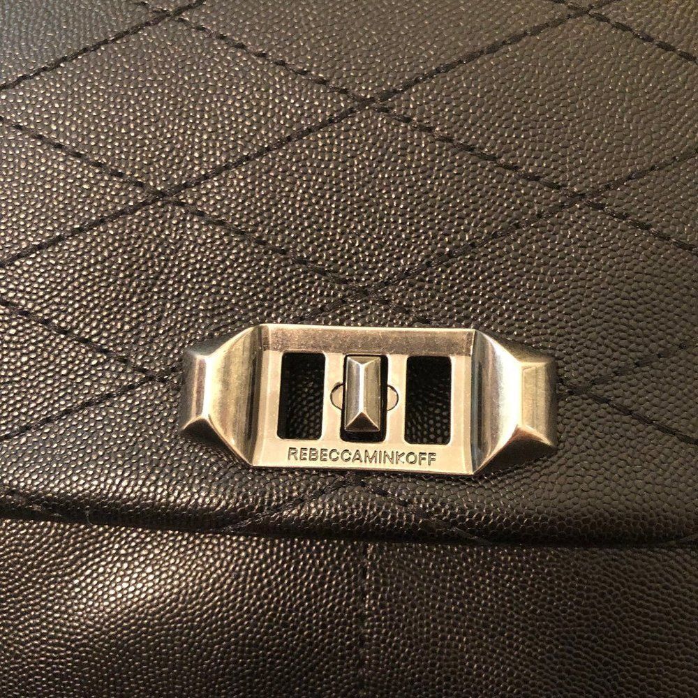 Rebecca Minkoff  Je T'aime Flap Crossbody Handbag in Black Caviar Leather NWT